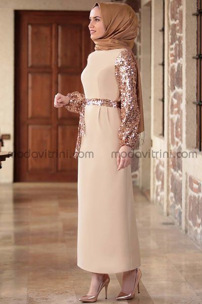 Lal Dress - Beige - EMS1050