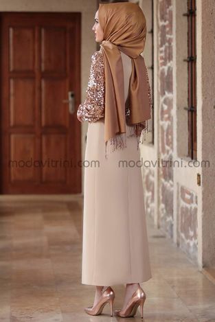 Lal Dress - Beige - EMS1050 - Thumbnail